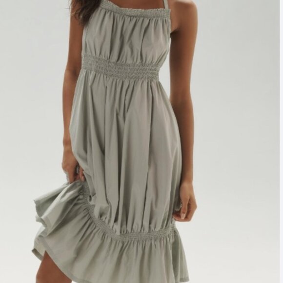 Daily Practice Tiered High-Low Midi Dress Mint SZ: X- Large - Picture 14 of 16